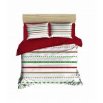 Lenjerie de pat dubla Xmas-458 Pearl Home, 3 piese, amestec bumbac, multicolor