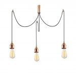 Lustra Kabluni MR - 912, Opviq, 96 x 6 x 102 cm, 3 x E27, 40W, cupru