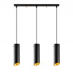Lustra Sivani MR - 977, Opviq, 60 x 8 x 114 cm, 3 x E27, 40W, negru/galben