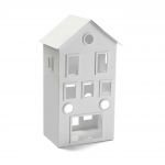 Suport pentru lumanare House, Versa, 25x18x31 cm, metal, alb