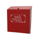 Decoratiune Mailbox, Decoris, 12.5x23x26.5 cm, metal, rosu/alb
