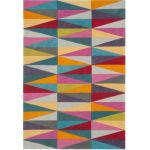Covor Angles Bedora, 200x300 cm, 100% lana, multicolor, finisat manual
