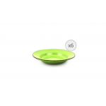 Set 6 farfurii pentru paste Gala Green, Heinner, Ø22 cm, ceramica, verde