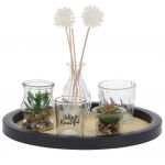 Set aromoterapie cu tava, 6 piese, polipropilena/sticla