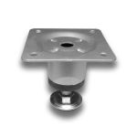 Picior metalic cilindric pentru mobilier H:50 mm, &Oslash;30 mm, finisaj aluminiu