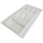 Suport organizare tacamuri, alb, pentru latime exterioara corp 350 mm, montabil in sertar de bucatarie