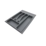 Suport organizare tacamuri, gri, pentru latime exterioara corp 400 mm, montabil in sertar de bucatarie