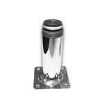 Picior metalic cilindric pentru mobilier H:80 mm, &Oslash;30 mm, finisaj crom lucios
