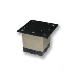 Picior metalic pentru mobilier H:50 mm, finisaj otel inox periat, profil patrat 40x40 mm fara masca, AN1