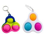 Set 2 jucarie Push Pop Bubble Fidget, Pop It, breloc, multicolor, M1, 7x7cm, Shop Like A Pro, Olimp