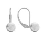 Cercei Argint Clasici si Pietre Semipretioase Naturale de Howlit de 8 mm