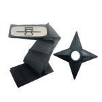 Set Bantana Naruto Simbolul Nisipului, Scratch, 107 cm si Shuriken Ninja din plastic, Negru - Shop Like A Pro