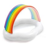 Piscina gonflabila copii, Intex, Curcubeu multicolor, 100 Litri, 102 x 89 cm, 57141