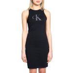 Rochie bodycon cu imprimeu logo Calvin Klein Jeans, Negru, M