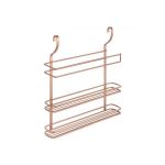Etajera cu doua rafturi si suport rola de bucatarie City Copper, finisaj cupru 35 x 8 x 38 cm