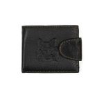 Portofel barbat, elegant, negru, piele ecologica premium, 110x90x20mm