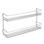 Suport pentru condimente cu 2 nivele, Pepito 2, gri, 36 x 8 x 19 cm