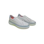 Pantofi sport dama, Piele naturala Italia, Goretti D24179, Alb/Bleo, 38