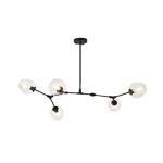 Candelabru Modern Loft, Iluminat Industrial cu LED-uri, Cu Globuri Sticla, TotulPerfect