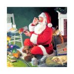 Joc educativ, Mos Craciun, kit pictura cu diamante, 40 x 30cm, DIY