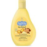 Sampon si Gel de Dus 2 in 1 cu Aroma de Banana pentru Copii +1 an - Bebble My Friend 2 in 1 Banana Shampoo &amp; Shower Gel, 250 ml