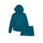 Trening dama, Glow Waffle Hoodie and Short Set, Victoria&#039;s Secret, Albastru, M INTL