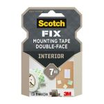 Banda Dublu Adeziva Montare Suprafete Interioare - 3M Scotch Fix Mounting Tape Double-Face Interior 7 kg, 19 mm x 1.5 m, 1 buc