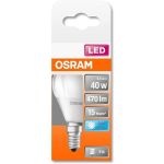 Bec LED Osram cu bază E14, alb rece (4000 K), 5,5 W, mat