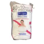 Pachet Promo Dischete Demachiante Ovale din Bumbac - Septona Daily Clean Cotton Pads, 40 buc + 10 buc