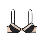 Sutien Victoria&#039;s Secret, Unlined Mesh Demi Bra, Negru , 32D (70D)