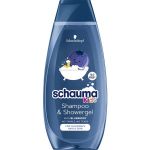 Sampon si Gel de Dus cu Extract de Coacaze pentru Parul si Pielea Copiilor - Schwarzkopf Schauma Kids Shampoo &amp; Shower Gel with Blueberry for Children&#039;s Hair &amp; Skin, 400 ml