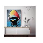 Tablou Pop Art canvas 60x50cm pe rama de lemn, Multicolor