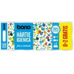 Hartie Igienica 2 Straturi Bono, 8 role+2 Gratis