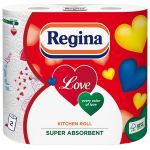 Prosop de Bucatarie 3 straturi - Regina Love Kitchen Roll, 2 role