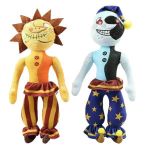Set 2 Jucarii de plus, Sundrop &amp; Moondrop, Fnaf, albastru, portocaliu, 30 cm