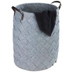 Cos rufe murdare rotund impletit Trovo, gri, 75 l