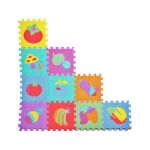Covor copii tip puzzle, din spuma, 10 piese, 29x29 cm, multicolor
