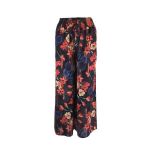 Fusta-pantalon, Univers Fashion, albastru cu imprimeu floral rosu, 2 buzunare, M