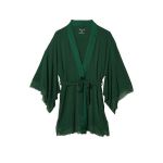 Halat dama Victoria&#039;s Secret, Modal Lace-Trim Robe, Verde, M/L Intl