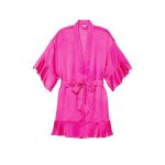 Halat dama Victoria&#039;s Secret, Satin Lace Trim Robe, Pink, M/L Intl