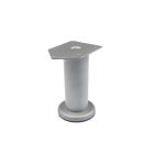 Picior metalic Cilindric pentru mobilier D42 mm, H:200 mm, finisaj gri satinat