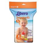 Scutece de Inot pentru Copii - Libero Swimpants marime S (7 -12 kg), 6 buc