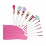 Set 11 Pensule Colorate pentru Machiaj - Mimo Makeup Brush Multi Color, 11 buc