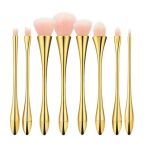 Set 8 Pensule Aurii pentru Machiaj - Mimo Makeup Brush Golden, 8 buc