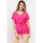 Bluza cu decolteu in V si cordon in talie