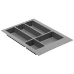 Suport organizare tacamuri Axispace, gri antracit, pentru latime exterioara corp 400 mm, montabil in sertar de bucatarie