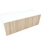 Armonia Comoda alba cu 2 usi &quot;push&quot; Mdf Sonoma