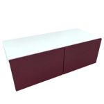 Armonia Comoda alba cu 2 usi &quot;push&quot;Mdf Rosu
