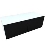 Armonia Comoda alba cu 2 usi &quot;push&quot;Pal Negru