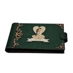 Album foto A4 personalizat, din lemn, Verde inchis, Piksel, GuestBook, Caiet amintiri, Nunta